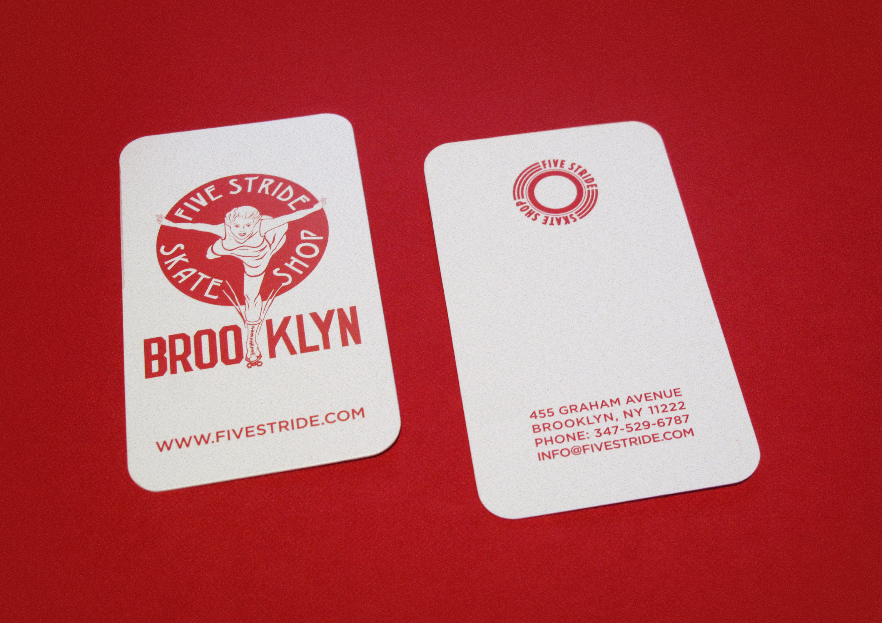 five stride business cards